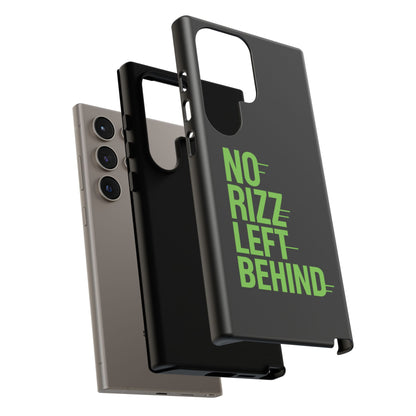 Tough Phone Case - No Rizz Left Behind, Durable Protection, Shock Absorbent, Stylish Design, Perfect Gift for Adults, Supports Wireless Charging, UV Protected, Lightweight Accessory