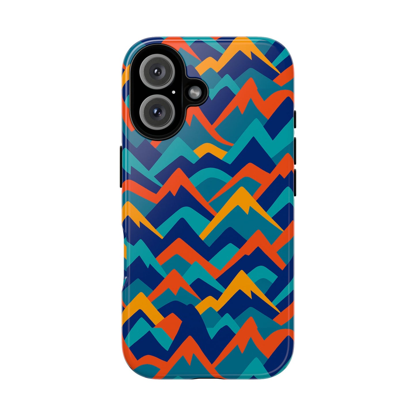 vibrant 3d mountain design protective phone case – stylish and durable cover compatible with iphone 13, 14, 15 & 16 – all models including pro, pro max & plus