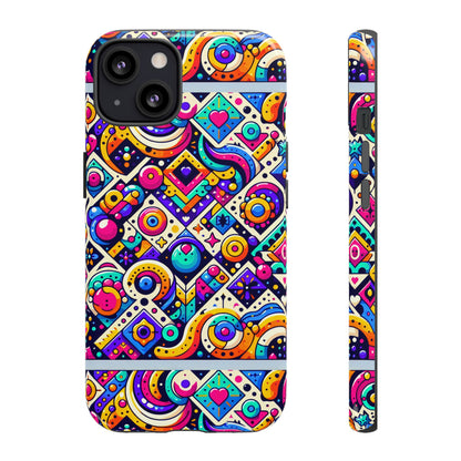 Pattern Image 6 Vibrant 3D Wrap Phone Case for Anime and Comic Fans - Colourful Abstract Design Compatible with iPhone 13, 14, 15 & 16 – all models including Pro, Pro Max & Plus