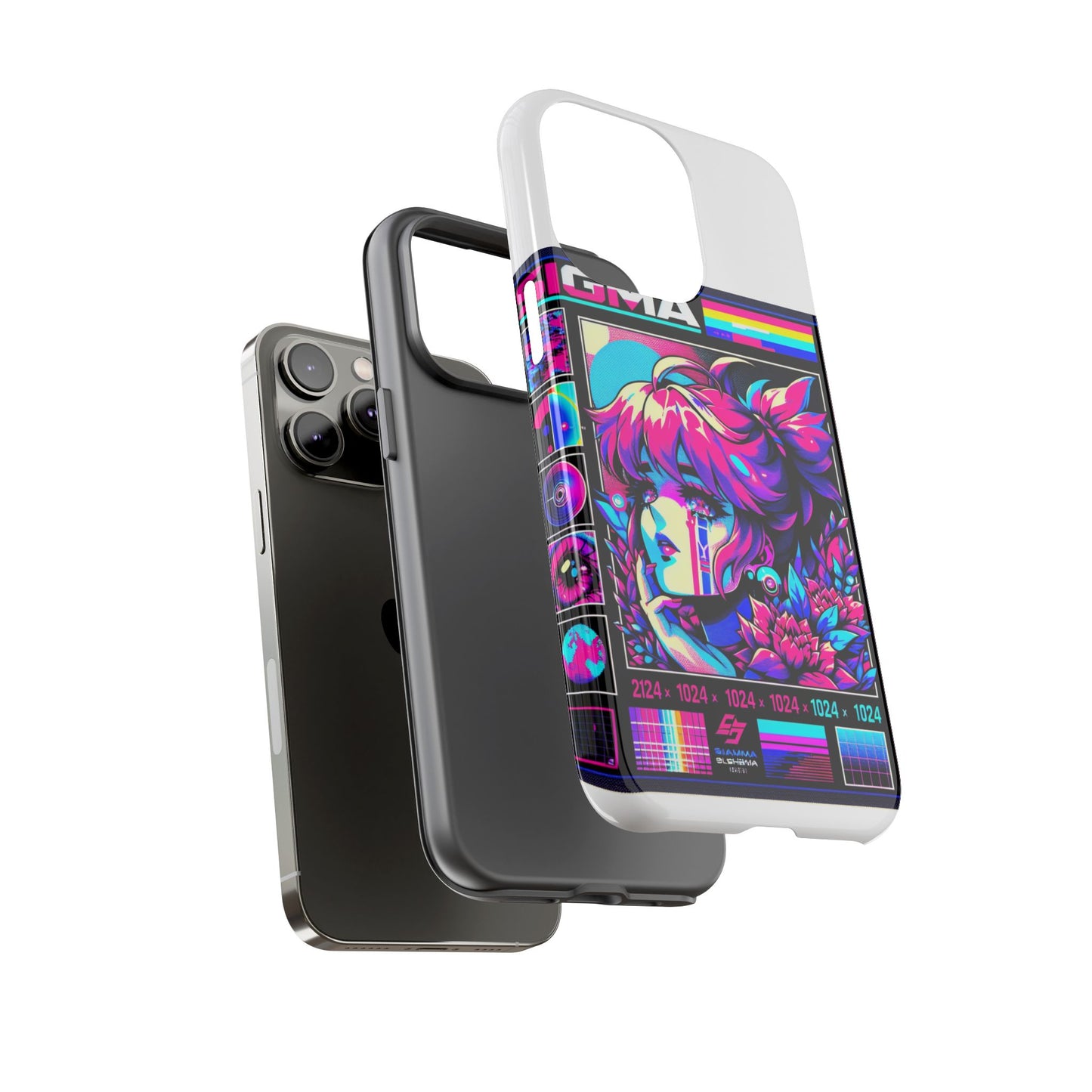 sigma grindset 3d wrap protective phone case for anime lovers, durable shock absorption, uv protected, stylish accessory for unique self-expression