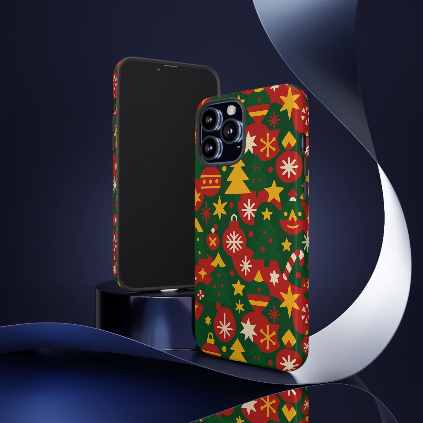vibrant christmas phone case with festive 3d wrap design – colourful holiday protective cover compatible with iphone 13, 14, 15 & 16 – all models including pro, pro max & plus