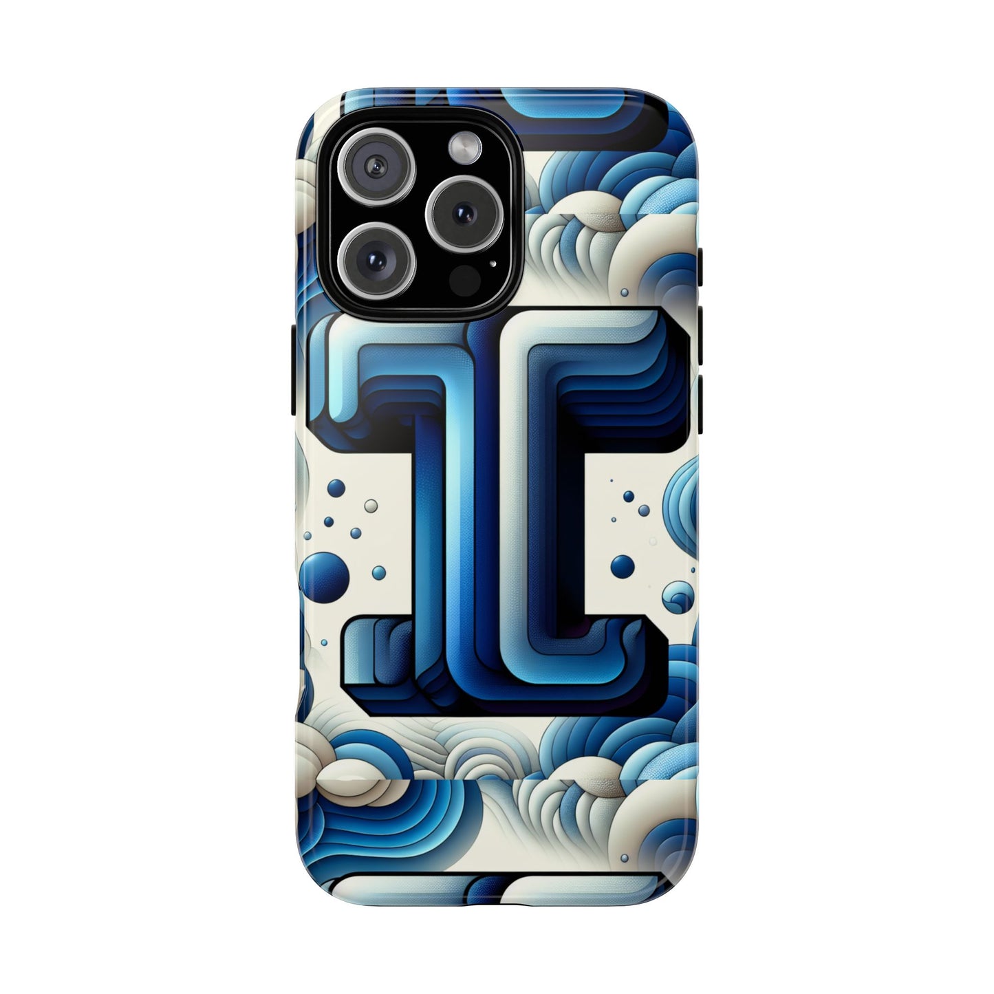 blue alphabet t phone case with 3d wrap design for kids and teens shockproof tpu cover with vivid colours and anime-inspired graphics