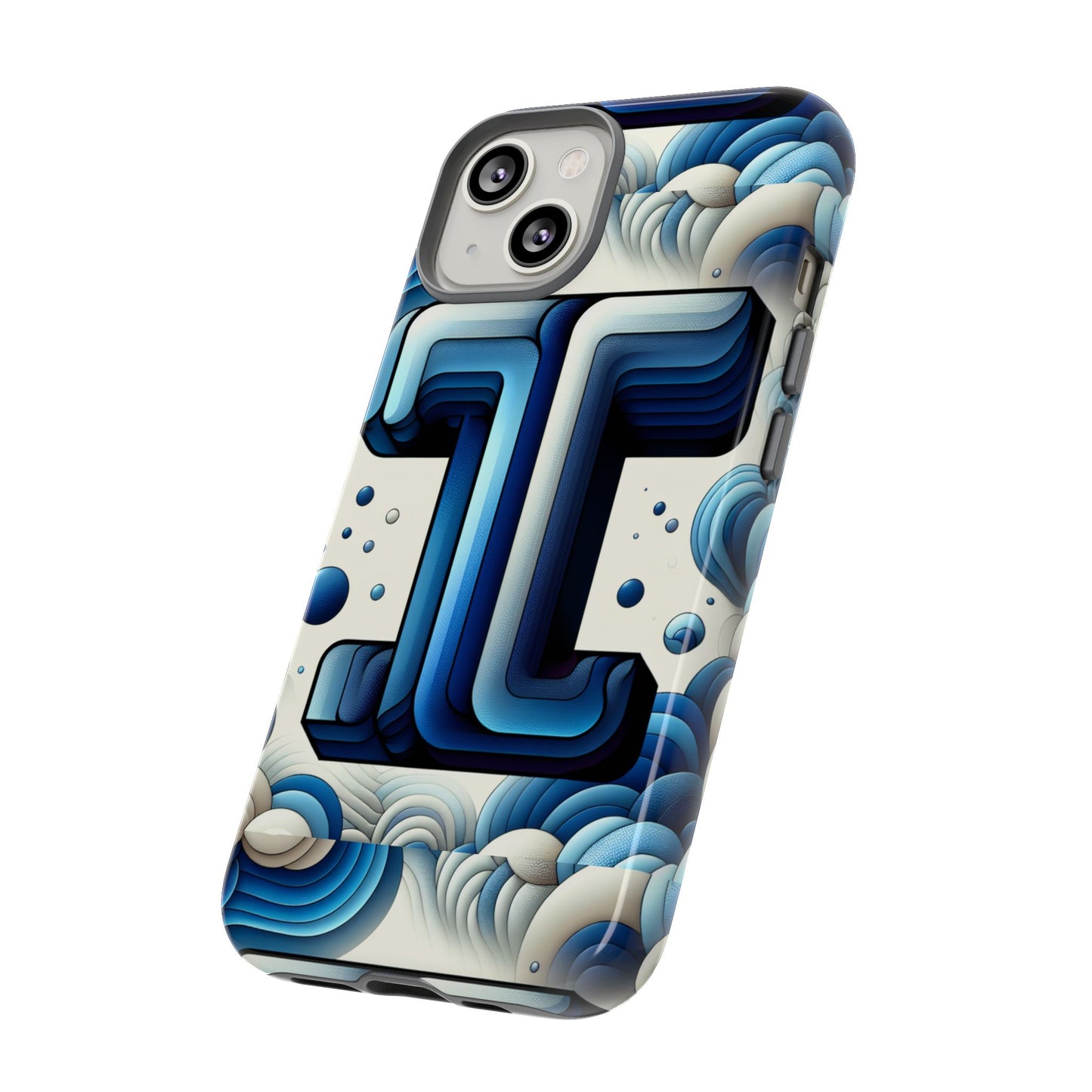 blue alphabet t phone case with 3d wrap design for kids and teens shockproof tpu cover with vivid colours and anime-inspired graphics