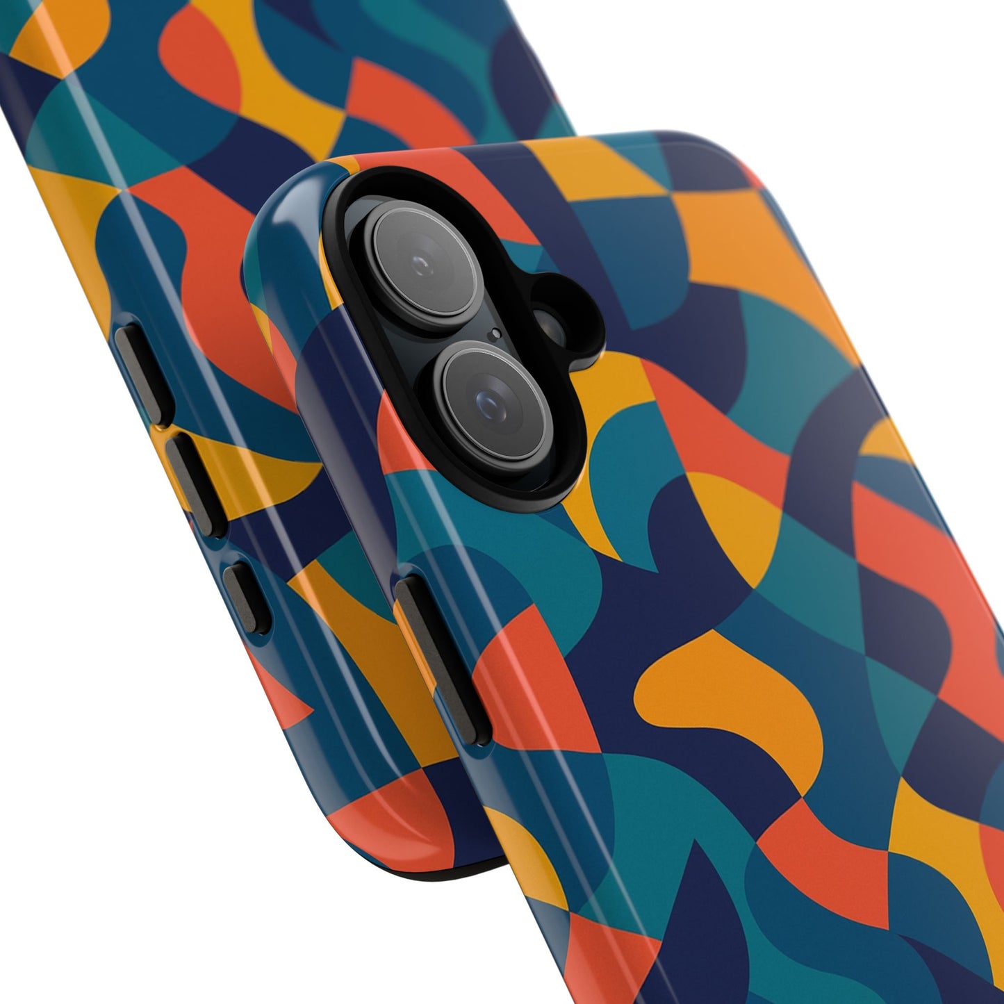 vibrant multicolour abstract phone case for stylish protection compatible with iphone 13, 14, 15 & 16 – all models including pro, pro max & plus