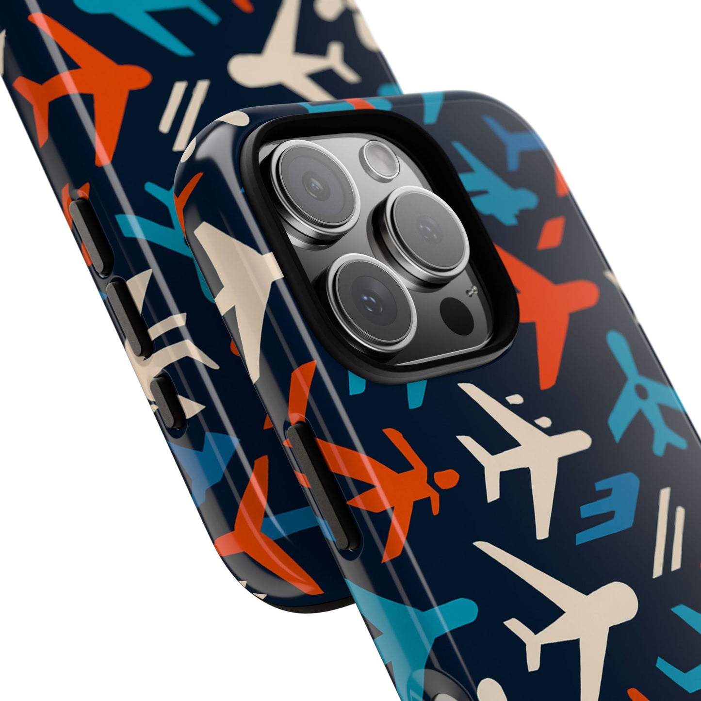 vibrant aviation themed protective phone case with 3d wrap design – unique style and durable protection – compatible with iphone 13, 14, 15 & 16 – all models including pro, pro max & plus