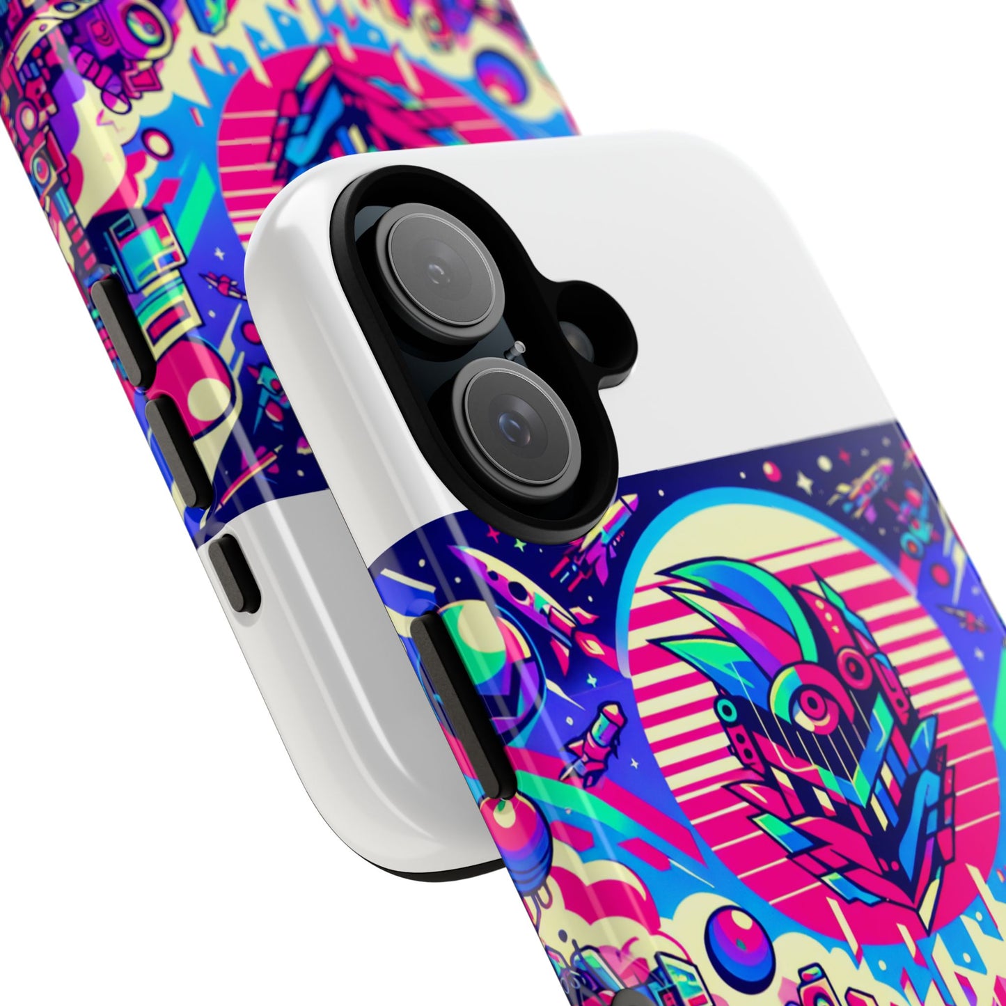 skibidi rizzler protective phone case with 3d wrap design, shock absorbing tpu silicone, uv protected, ideal gift for anime and comic culture fans