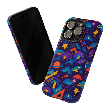 Vibrant Geometric 3D Wrap Protective Phone Case for Unique Accessories Lovers Compatible with iPhone 13, 14, 15 & 16 – all models including Pro, Pro Max & Plus