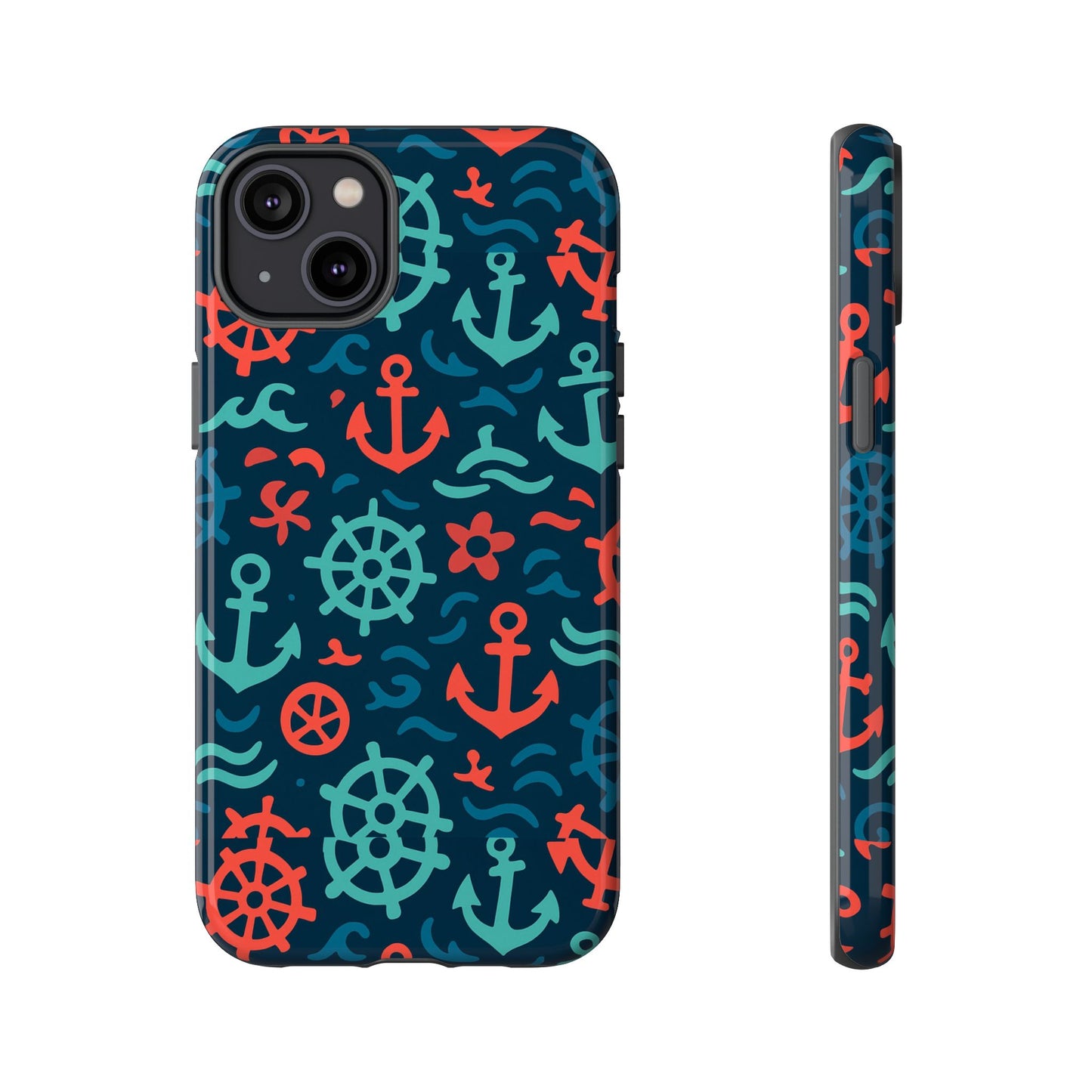 vibrant nautical multicolour 3d wrap protective phone case with retro design for men and women stylish accessory compatible with iphone 13, 14, 15 & 16 – all models including pro, pro max & plus