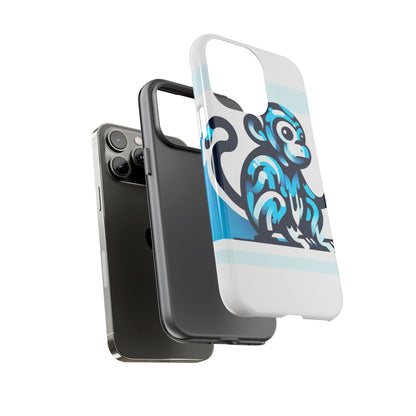 Vibrant 3D Monkey-Inspired Phone Case for Stylish Protection in Blue – Unisex Design Compatible with iPhone 13, 14, 15 & 16 – All Models Including Pro, Pro Max & Plus
