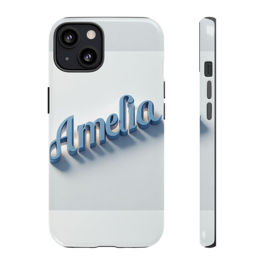 Coolname Amelia Blue Anime Inspired 3D Wrap Phone Case for Women and Teens Shockproof TPU Cover with Vivid Design and UV Protection