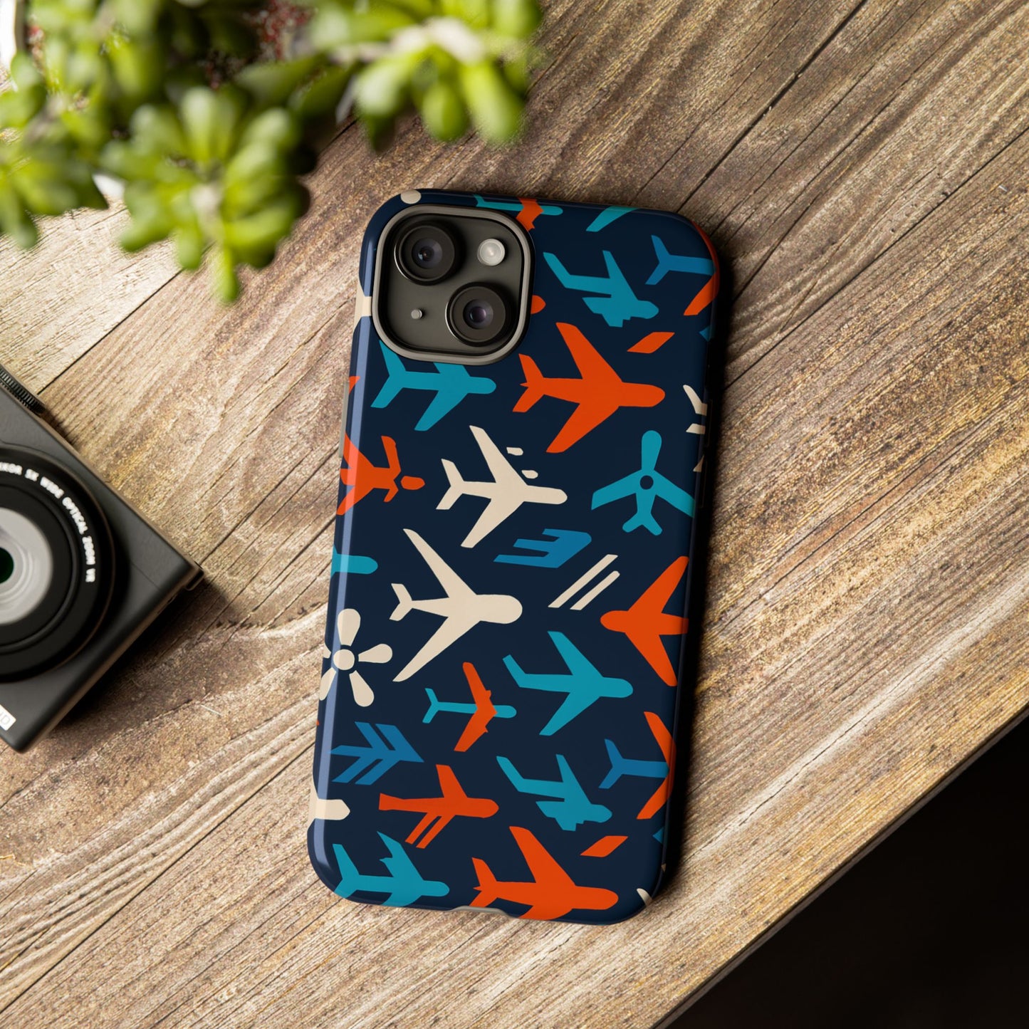 vibrant aviation themed protective phone case with 3d wrap design – unique style and durable protection – compatible with iphone 13, 14, 15 & 16 – all models including pro, pro max & plus
