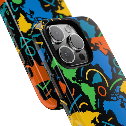 Multicolour 3D Geometric Phone Case for Stylish Protection and Individuality Compatible with iPhone 13, 14, 15 & 16 – All Models Including Pro, Pro Max & Plus