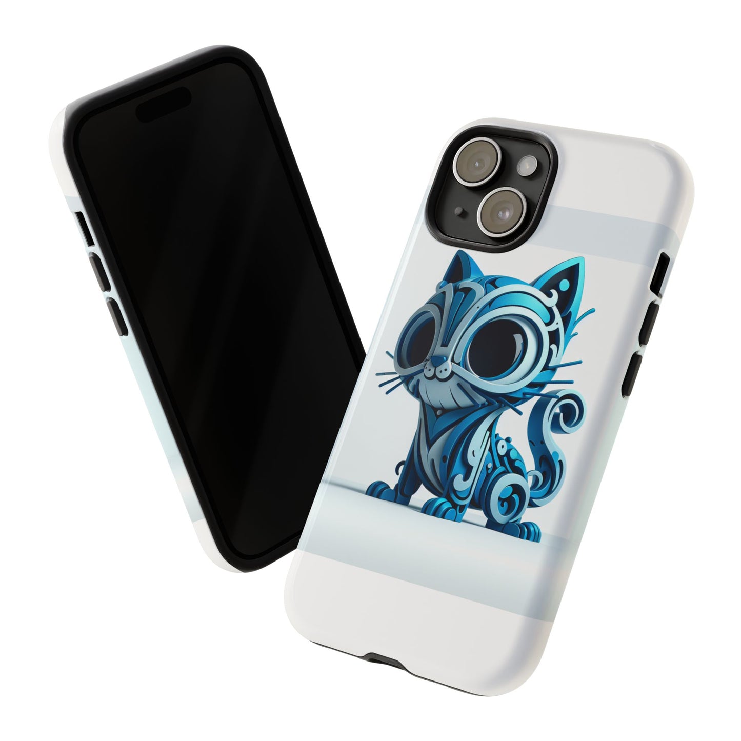vibrant 3d cat design phone case – playful protection accessory for self-expression – compatible with iphone 13, 14, 15 & 16 – all models including pro, pro max & plus