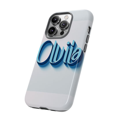 Olivia Blue Anime Comic Style 3D Wrap Shockproof Phone Case for Women and Girls Durable UV Protected Silicone Cover with Glossy or Matte Finish