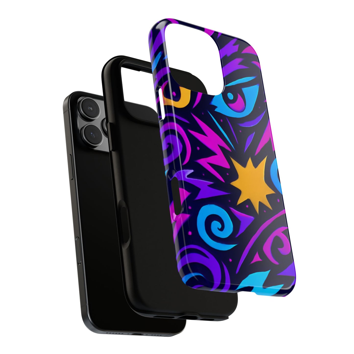 vibrant multicolour 3d wrap phone case for stylish protection and unique expression – compatible with iphone 13, 14, 15 & 16 – all models including pro, pro max & plus