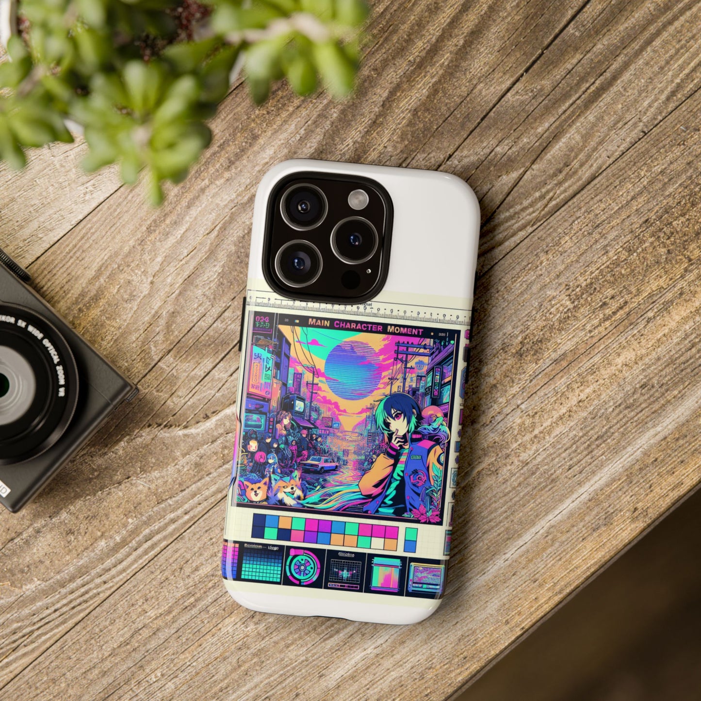 main character moment protective phone case, 3d wrap design, durable tpu silicone, uv protected, anime and comic inspired, unique gift for tech enthusiasts