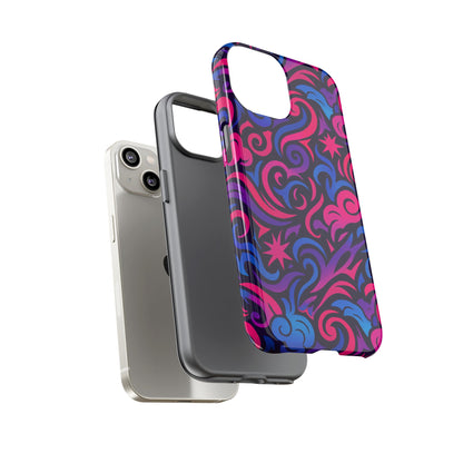 Vibrant 3D Abstract Swirl Phone Case for Creative Individuals – Stylish Protection for Smartphones Compatible with iPhone 13, 14, 15 & 16 – all models including Pro, Pro Max & Plus