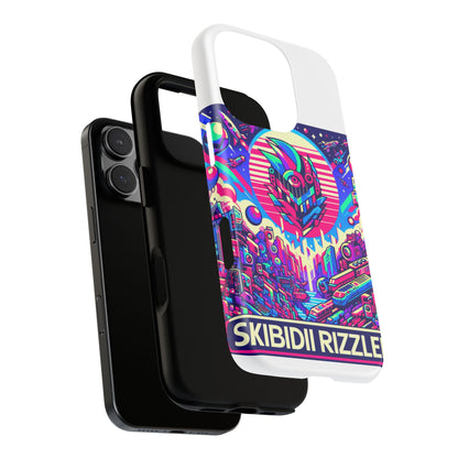 Skibidi Rizzler Protective Phone Case with 3D Wrap Design, Shock Absorbing TPU Silicone, UV Protected, Ideal Gift for Anime and Comic Culture Fans