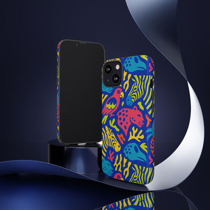 Vibrant Animal Print Protective Phone Case for Stylish Protection with Multicolour Design – Compatible with iPhone 13, 14, 15 & 16 – All Models Including Pro, Pro Max & Plus
