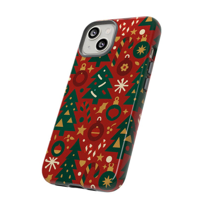 Festive Red Christmas Phone Case with 3D Wrap Design – Vibrant Protection for iPhone 13, 14, 15 & 16 – All Models Including Pro, Pro Max & Plus