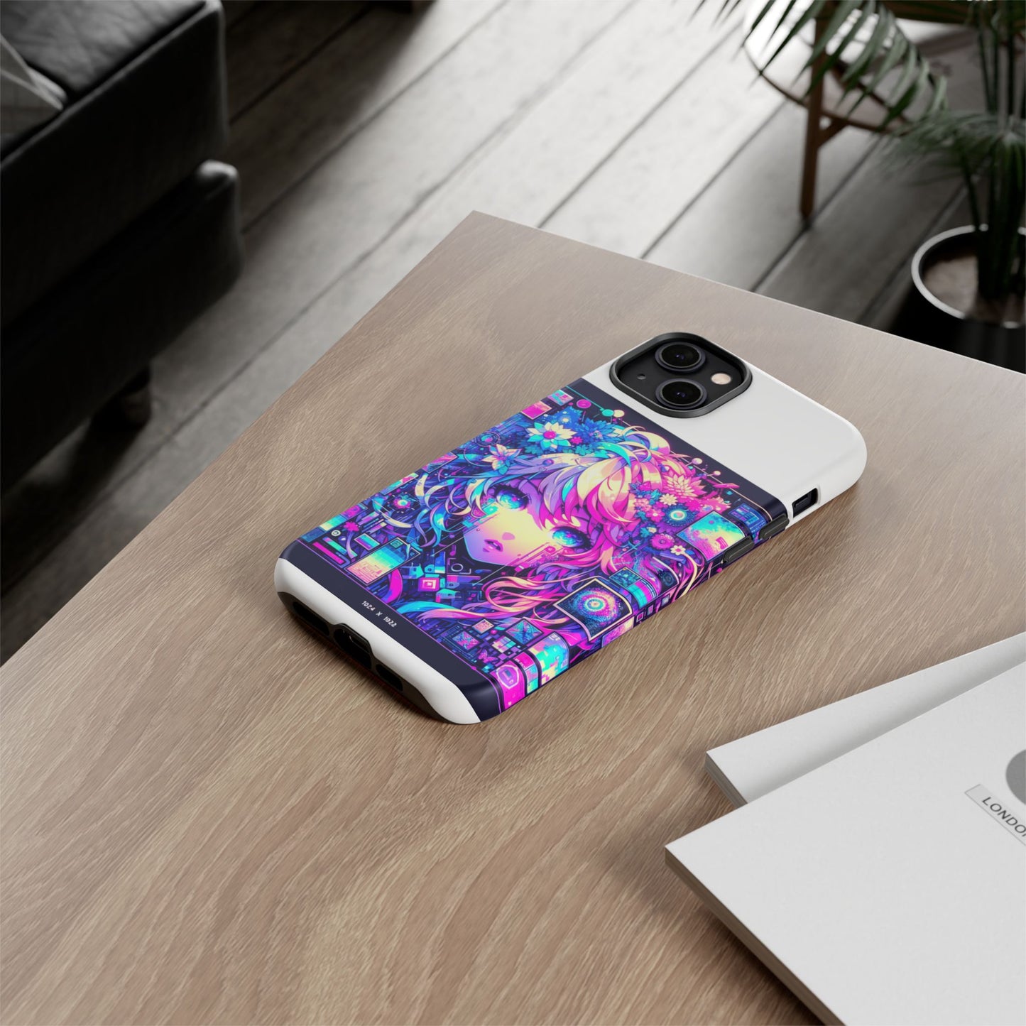 ai generated still slays protective phone case for anime lovers, vibrant 3d wrap design, durable shock absorption, uv protected, glossy or matte finish