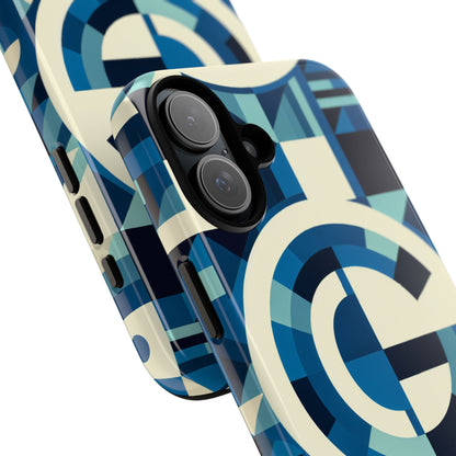 Letter Blue Alphabet G Phone Case with 3D Wrap and Shock Absorption for Kids and Teens Stylish Protective Cover for Smartphones