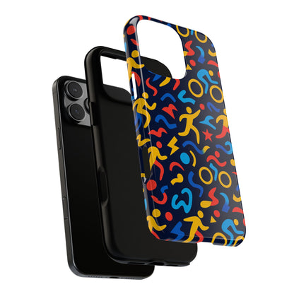 Vibrant Abstract 3D Wrap Protective Phone Case in Multicolour Design for Unisex Fashion Accessory Compatible with iPhone 13, 14, 15 & 16 – all models including Pro, Pro Max & Plus