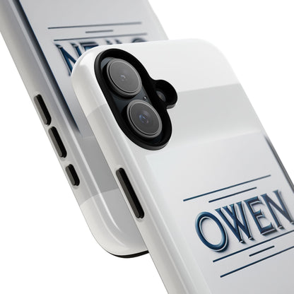 Personalised 3D Wrap Protective Phone Case in Elegant White and Blue Design for Stylish Protection Compatible with iPhone 13, 14, 15 & 16 – All Models Including Pro, Pro Max & Plus