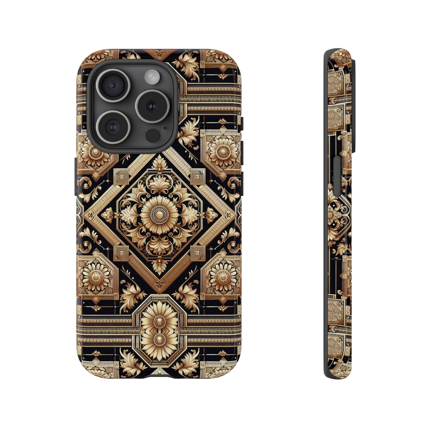 pattern image 1 vibrant shockproof phone case for anime and comic fans, retro baroque style, durable finish, compatible with iphone 13, 14, 15 & 16 – all models including pro, pro max & plus