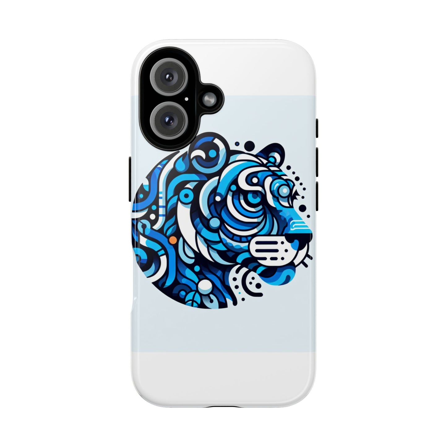 vibrant 3d wrap protective phone case with unique blue lion design for stylish expression and fun accessories compatible with iphone 13, 14, 15 & 16 – all models including pro, pro max & plus