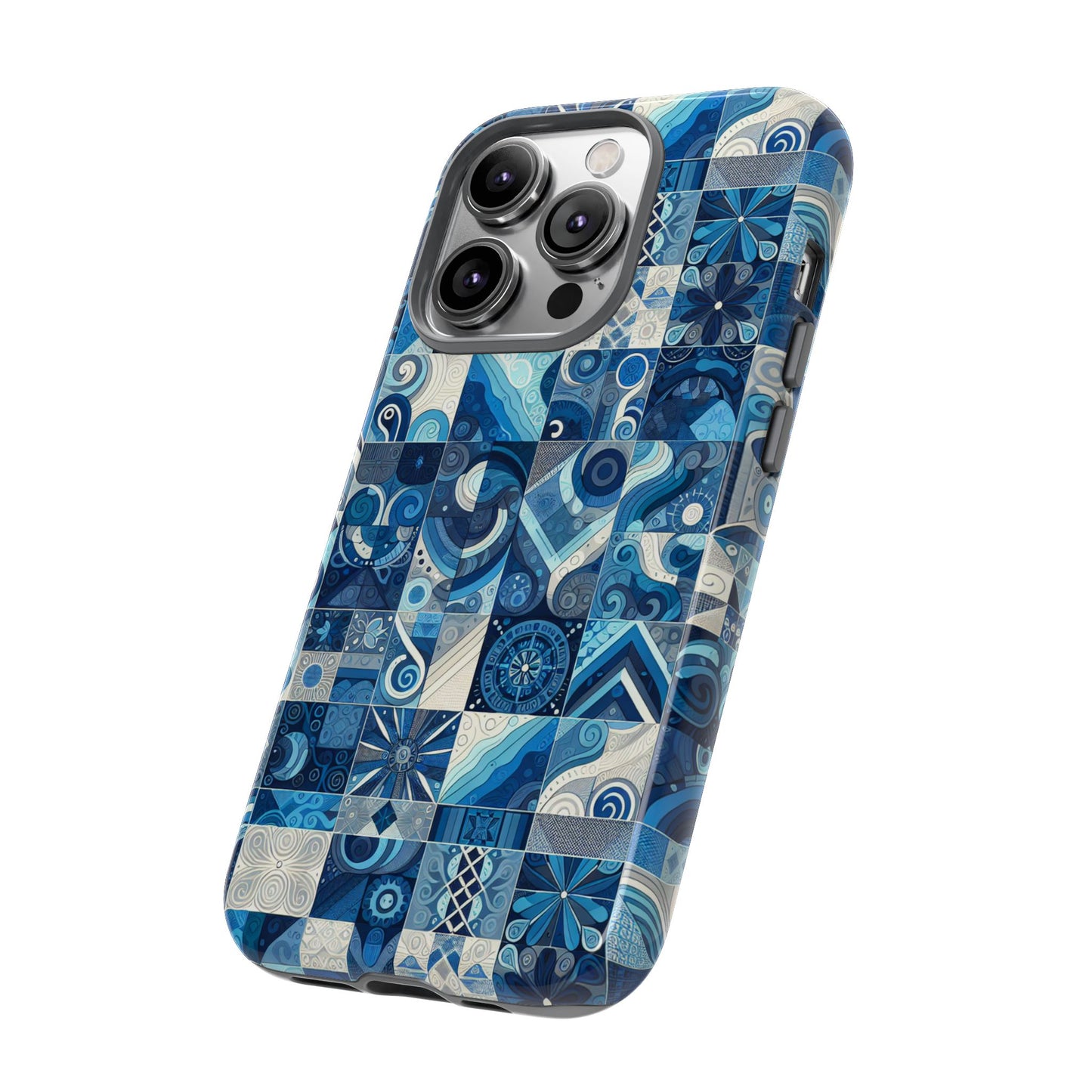 pattern image 8 vibrant 3d phone case for anime and comic fans with geometric art finish compatible with iphone 13, 14, 15 & 16 – all models including pro, pro max & plus