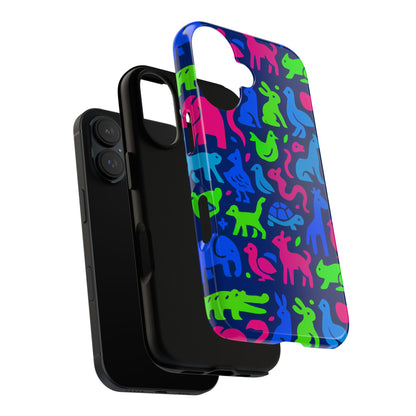 Vibrant Animal Print Phone Case with 3D Design for Stylish Protection Compatible with iPhone 13, 14, 15 & 16 – all models including Pro, Pro Max & Plus