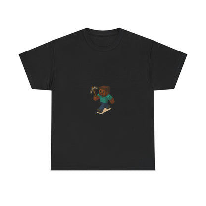 Unisex Heavy Cotton Tee - Retro Gamer Shirt with Pixelated Character for Gaming Enthusiasts and Casual Wear