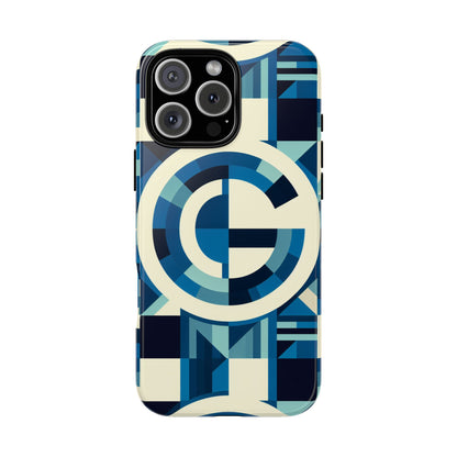 Letter Blue Alphabet G Phone Case with 3D Wrap and Shock Absorption for Kids and Teens Stylish Protective Cover for Smartphones