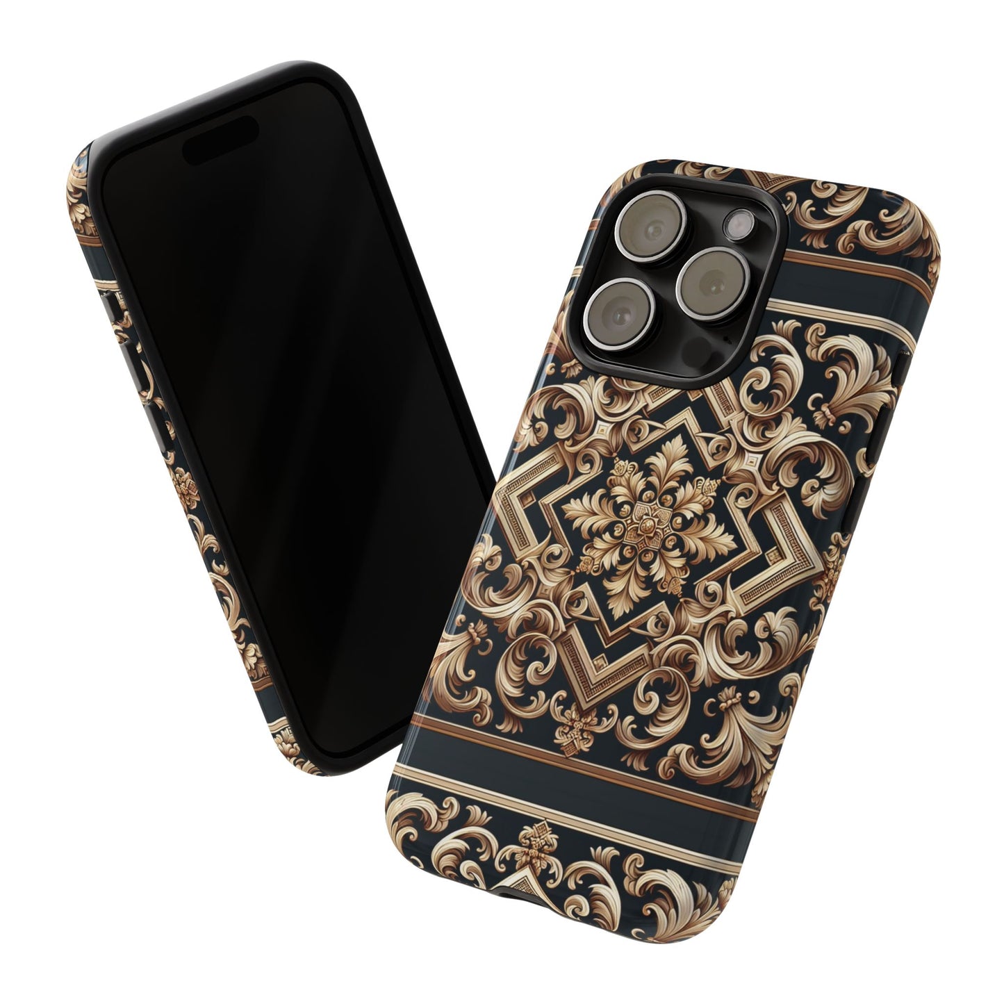 pattern image 10 vibrant 3d phone case for anime and comic fans with baroque design compatible with iphone 13, 14, 15 & 16 – all models including pro, pro max & plus