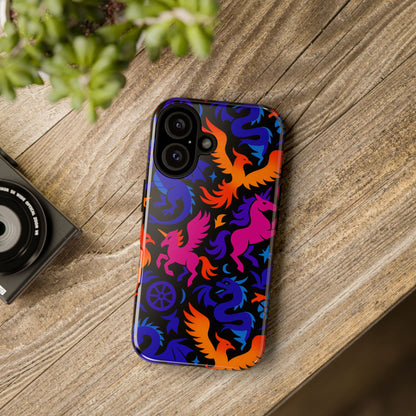 Vibrant 3D Fantasy Design Protective Phone Case for Stylish Protection Compatible with iPhone 13, 14, 15 & 16 – All Models Including Pro, Pro Max & Plus