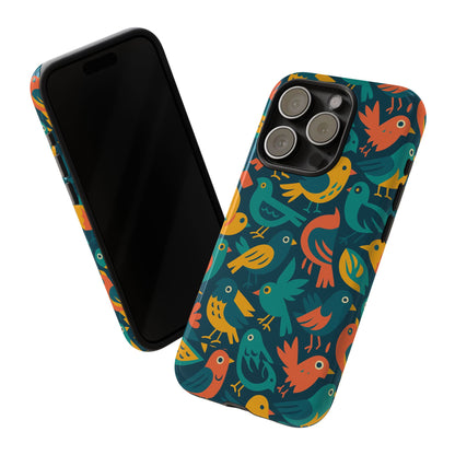 Multicolour Bird Pattern 3D Wrap Protective Phone Case – Vibrant Accessory for Self-Expression Compatible with iPhone 13, 14, 15 & 16 – all models including Pro, Pro Max & Plus