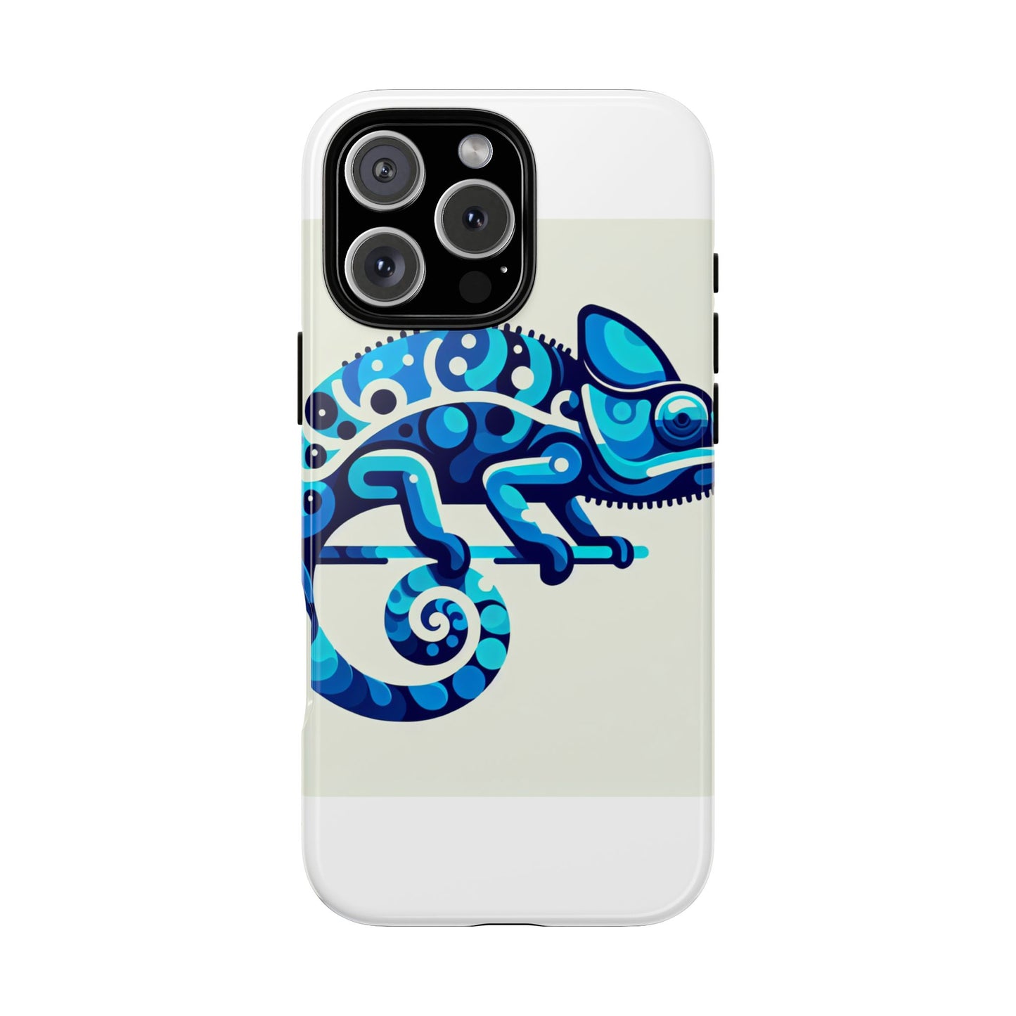 vibrant 3d chameleon phone case for stylish protection with unique blue animal design compatible with iphone 13, 14, 15 & 16 – all models including pro, pro max & plus