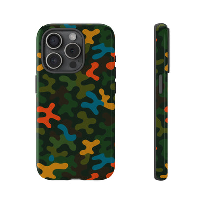 Multicolour Camouflage 3D Wrap Protective Phone Case Stylish Design for Men and Women Stylish Protection Compatible with iPhone 13, 14, 15 & 16 – all models including Pro, Pro Max & Plus