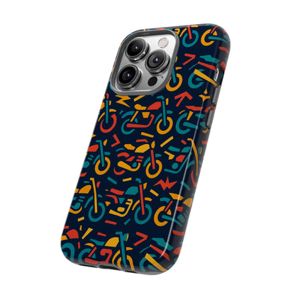 Vibrant Multicolour Motorcycle Design Protective Phone Case for Stylish Protection – Compatible with iPhone 13, 14, 15 & 16 – All Models Including Pro, Pro Max & Plus