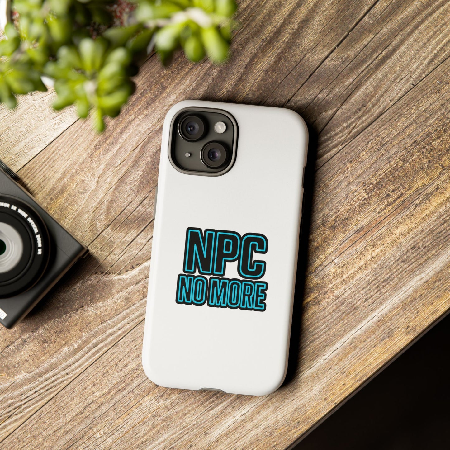 tough cases - npc no more phone case for gamers & meme lovers - stylish protective cover for trendsetters, shock-absorbing design, ideal gift for tech enthusiasts