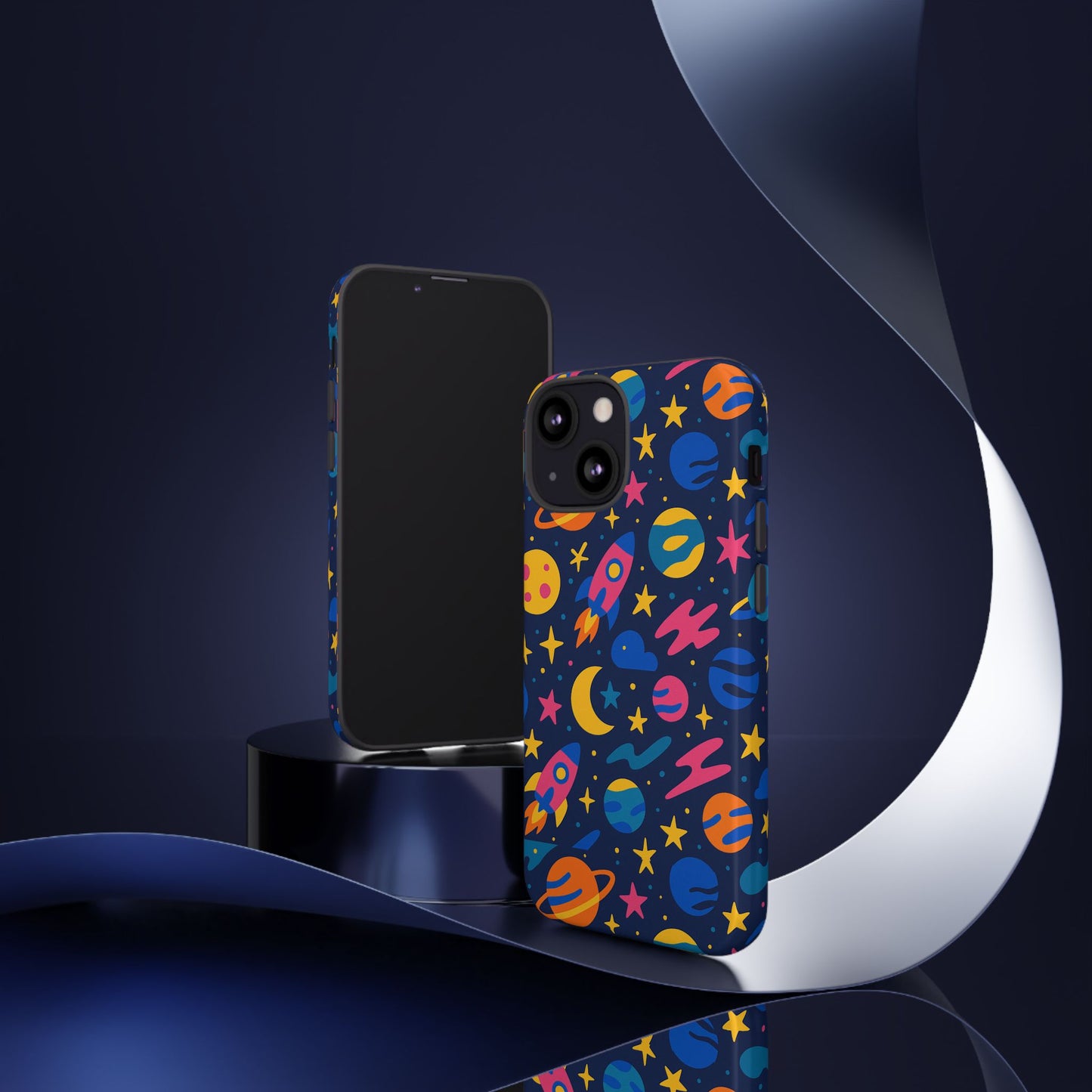 vibrant 3d space theme protective phone case for trendsetters and creatives stylish protection compatible with iphone 13, 14, 15 & 16 – all models including pro, pro max & plus
