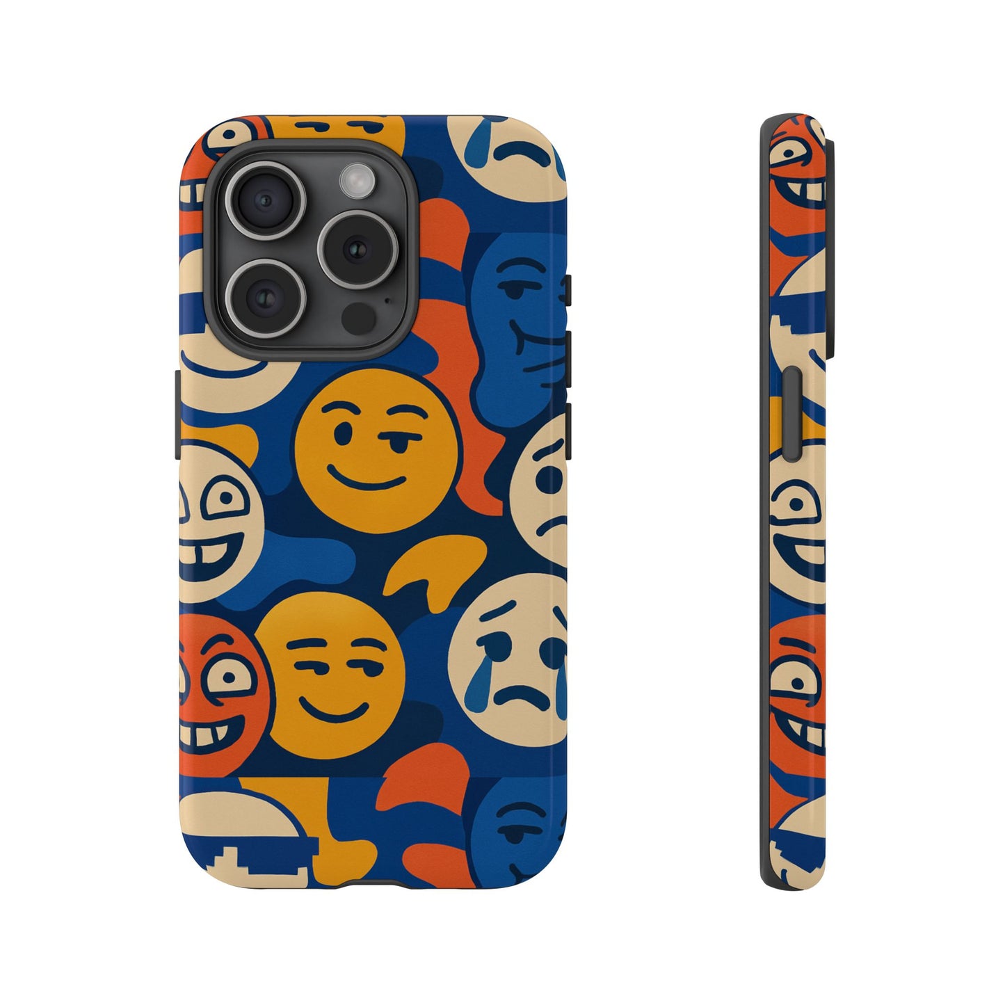 vibrant 3d emoji protective phone case for daily use – bold design for stylish expression – compatible with iphone 13, 14, 15 & 16 – all models including pro, pro max & plus