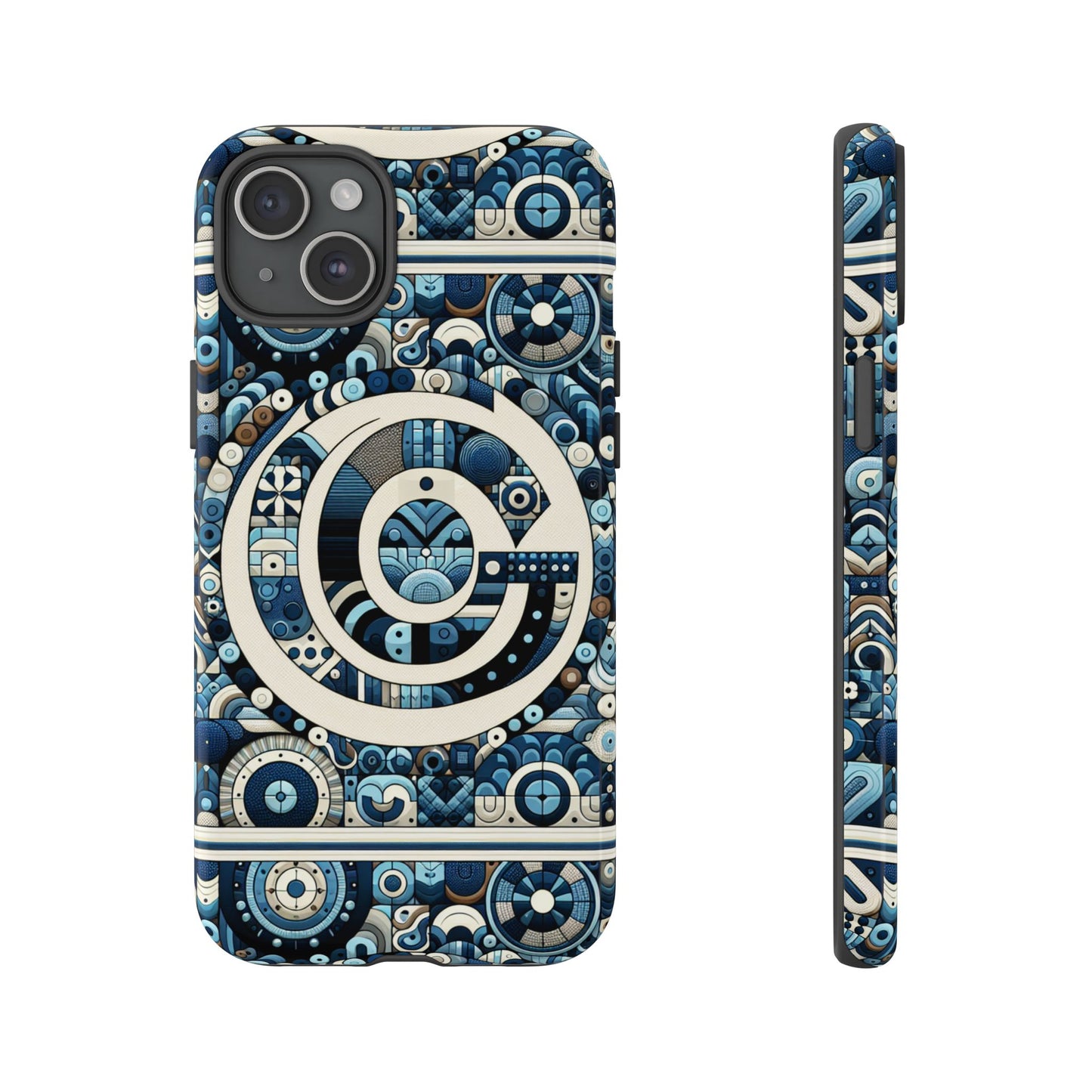 blue letter alphabet c phone case for smartphone protection shock absorption durable silicone cover with 3d wrap design