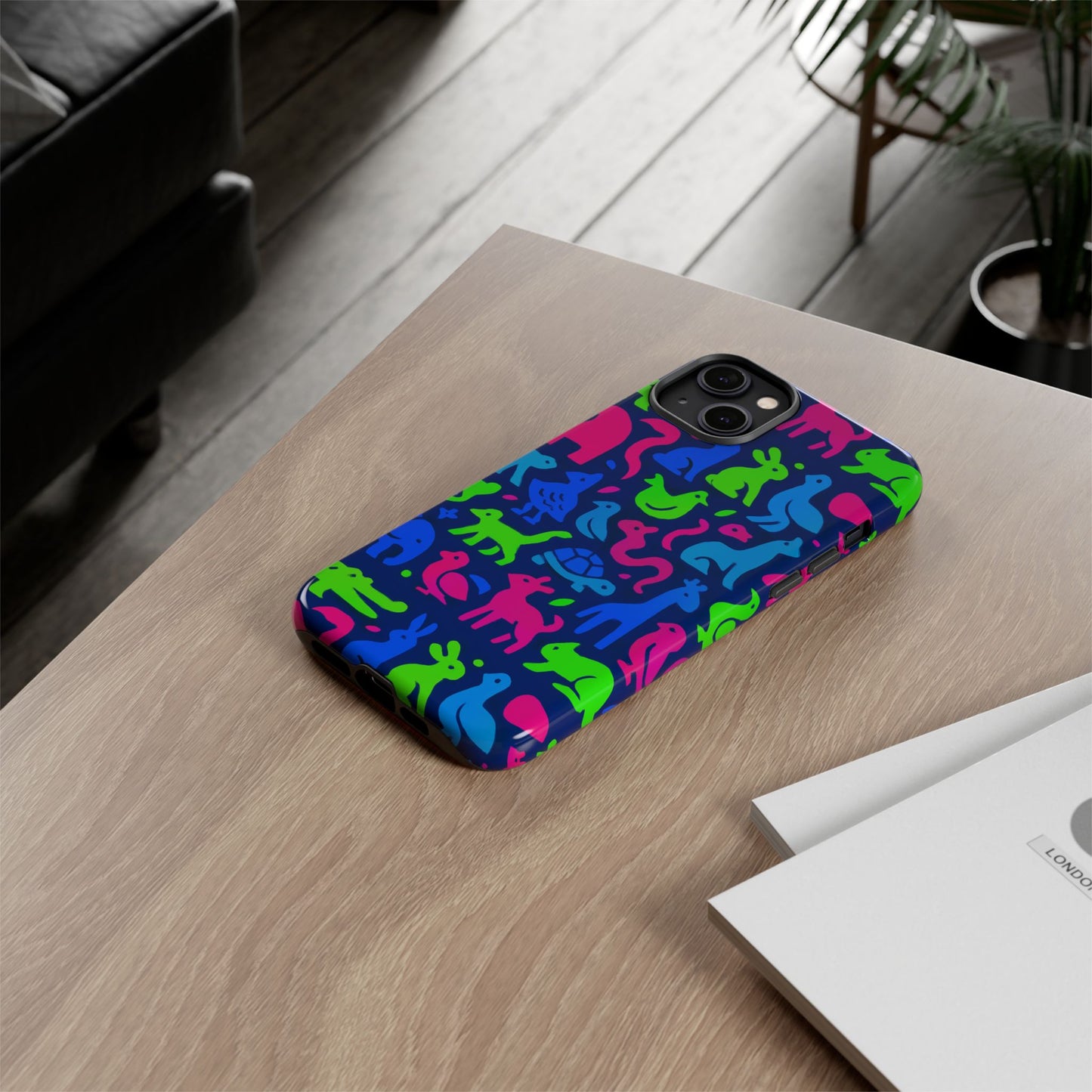 vibrant animal print phone case with 3d design for stylish protection compatible with iphone 13, 14, 15 & 16 – all models including pro, pro max & plus