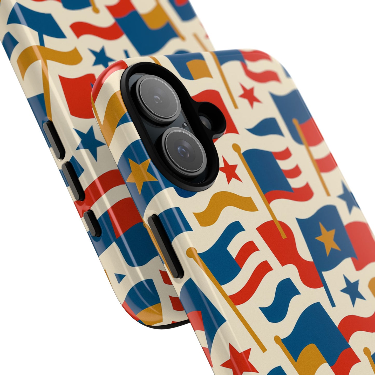 multicolour flag print protective phone case – stylish durable design for unique self-expression compatible with iphone 13, 14, 15 & 16 – all models including pro, pro max & plus