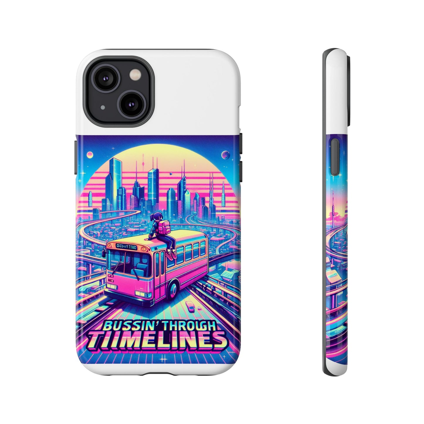 bussin through timelines protective phone case for anime lovers, durable 3d wrap design, shock absorbent tpu silicone, uv protected, stylish accessory for smartphones