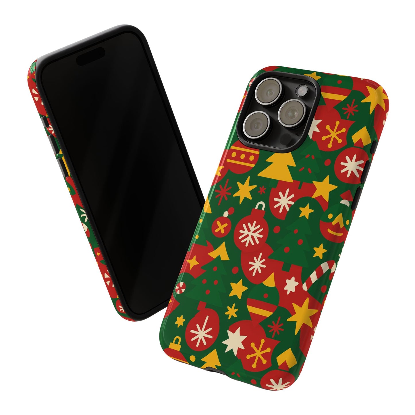 vibrant christmas phone case with festive 3d wrap design – colourful holiday protective cover compatible with iphone 13, 14, 15 & 16 – all models including pro, pro max & plus