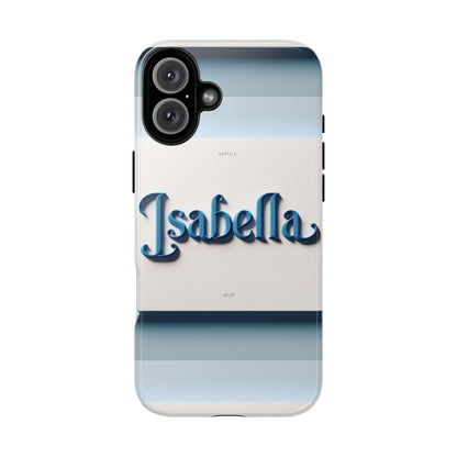 Name Isabella Blue Phone Case with 3D Wrap and Vibrant Anime Inspired Design for Stylish Protection and Personalised Smartphone Accessory