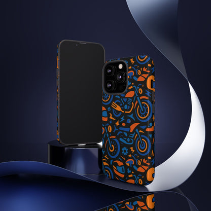 Vibrant Motorcycle Phone Case in Multicolour Design for Stylish Protection Compatible with iPhone 13, 14, 15 & 16 – All Models Including Pro, Pro Max & Plus